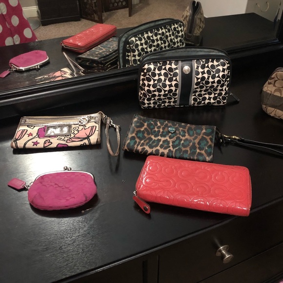 Coach Handbags - Coral zip around Coach wallet Coach Handbags - Coral zip around Coach wallet